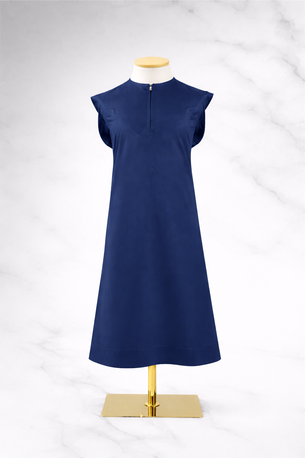 Premium Kids Shiney Omani Casual Thobe – Navy Blue