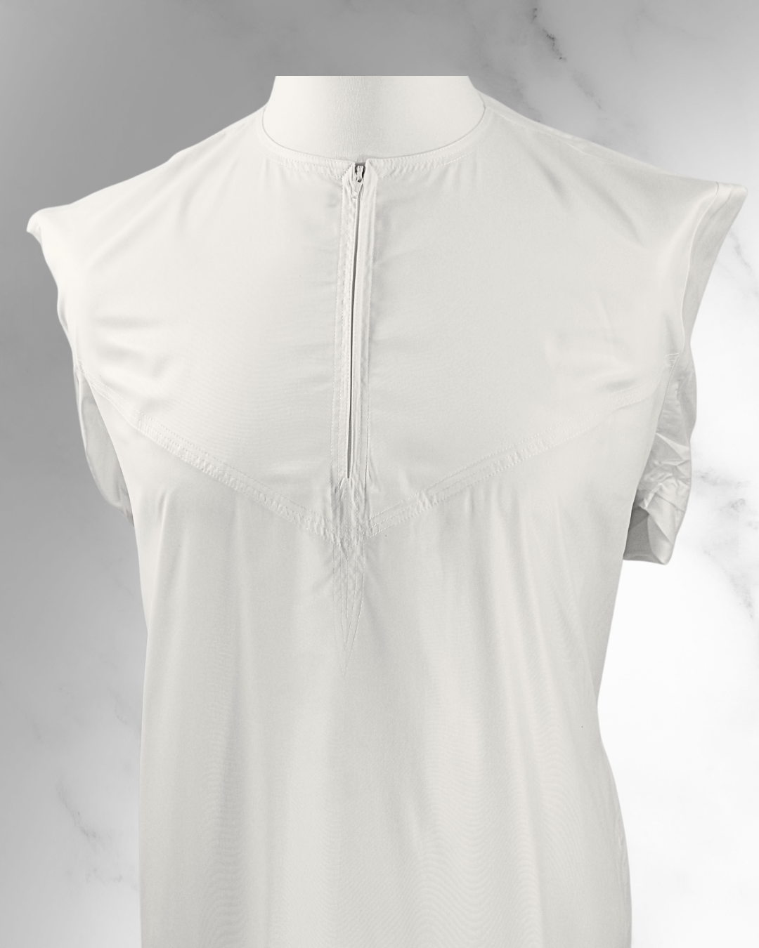 Premium Kids Shiney Omani Casual Thobe – Bright White