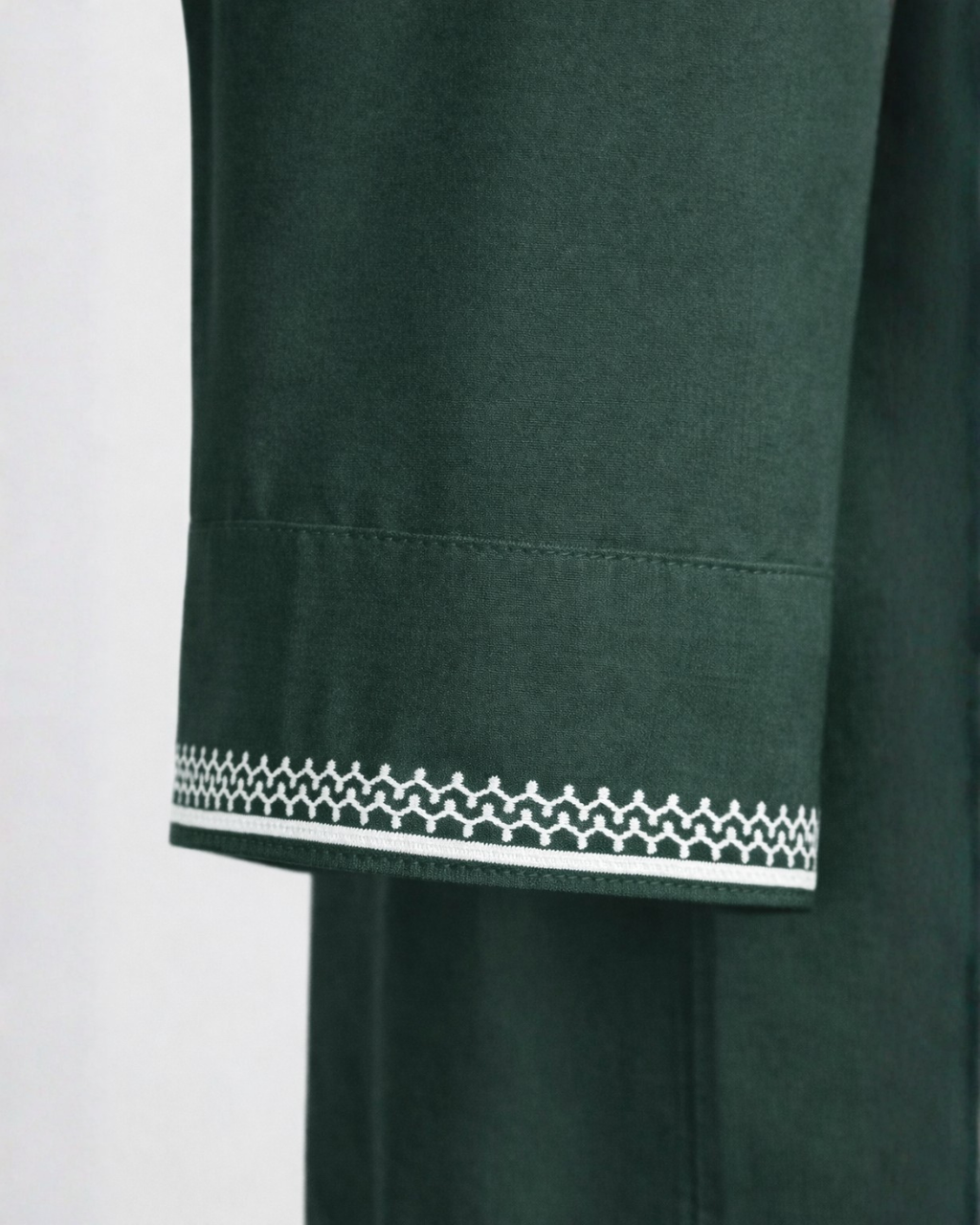 Kid’s Emerald Green Embroidered Thobe with Tassel