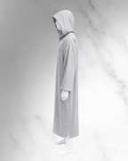 Premium Winter Moroccan Hooded Thobe Djellaba – Dark Grey