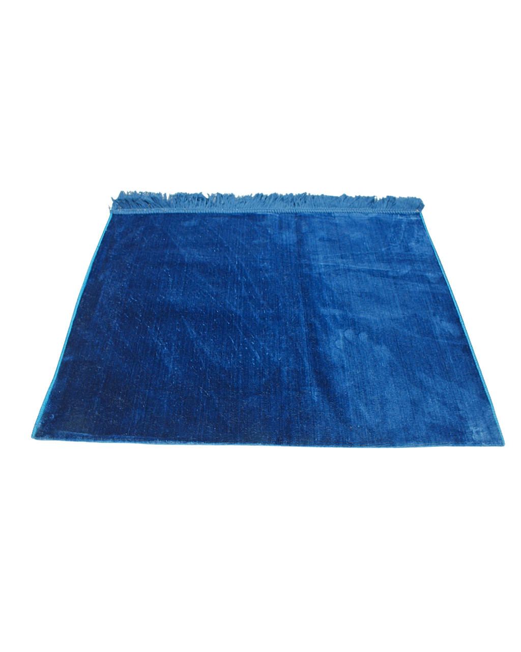 Luxury Velvet Prayer Mat - Royal Blue Plush Design