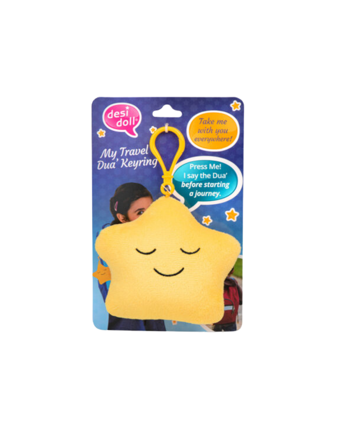Travel Dua’ Talking Keyring – Plush & Fun (4 Colours)