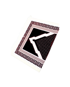 Luxury Islamic Prayer Mat - Burgundy Red & White