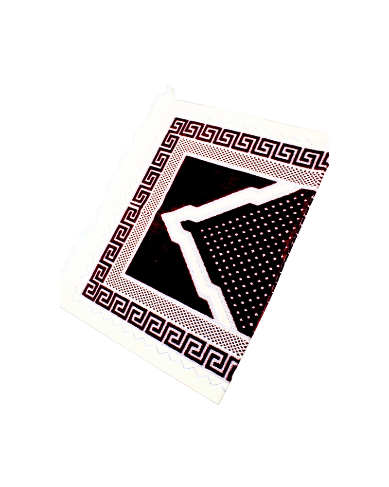 Luxury Islamic Prayer Mat - Burgundy Red & White