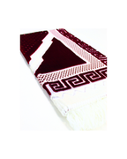 Luxury Islamic Prayer Mat - Burgundy Red & White