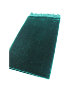 Luxury Velvet Prayer Mat - Teal Green Design