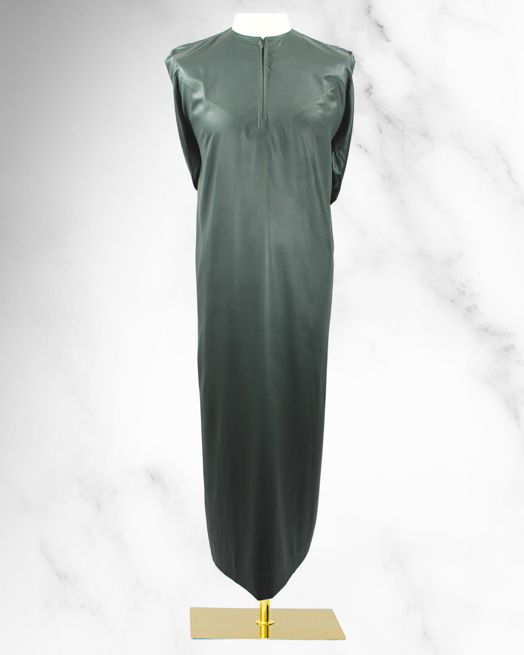 Premium Casual Thobe – Midnight Green