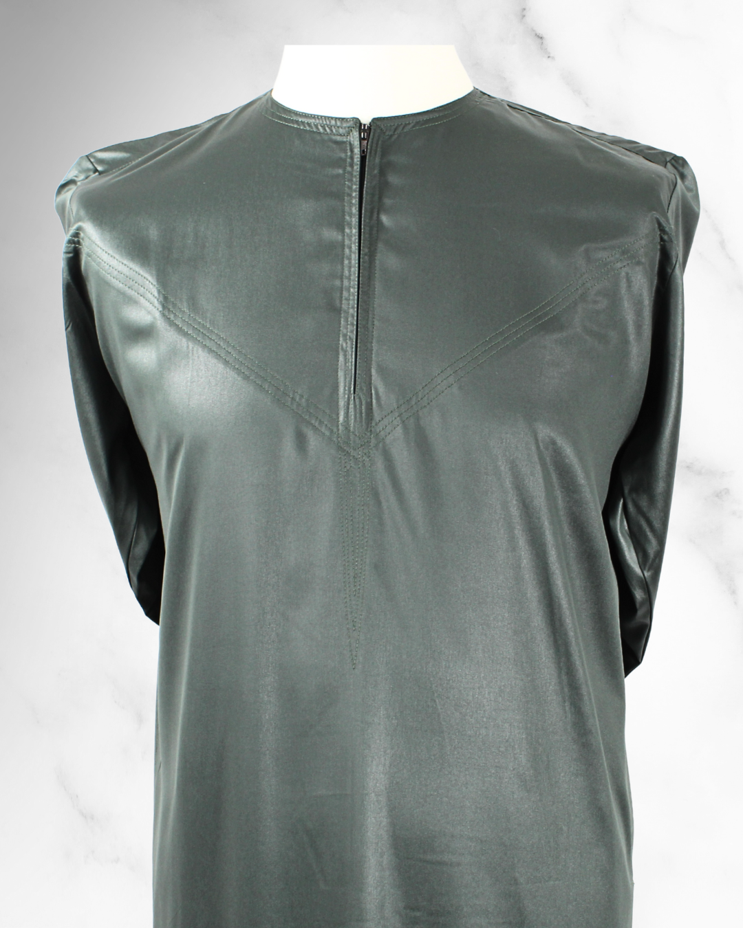 Premium Casual Thobe – Midnight Green