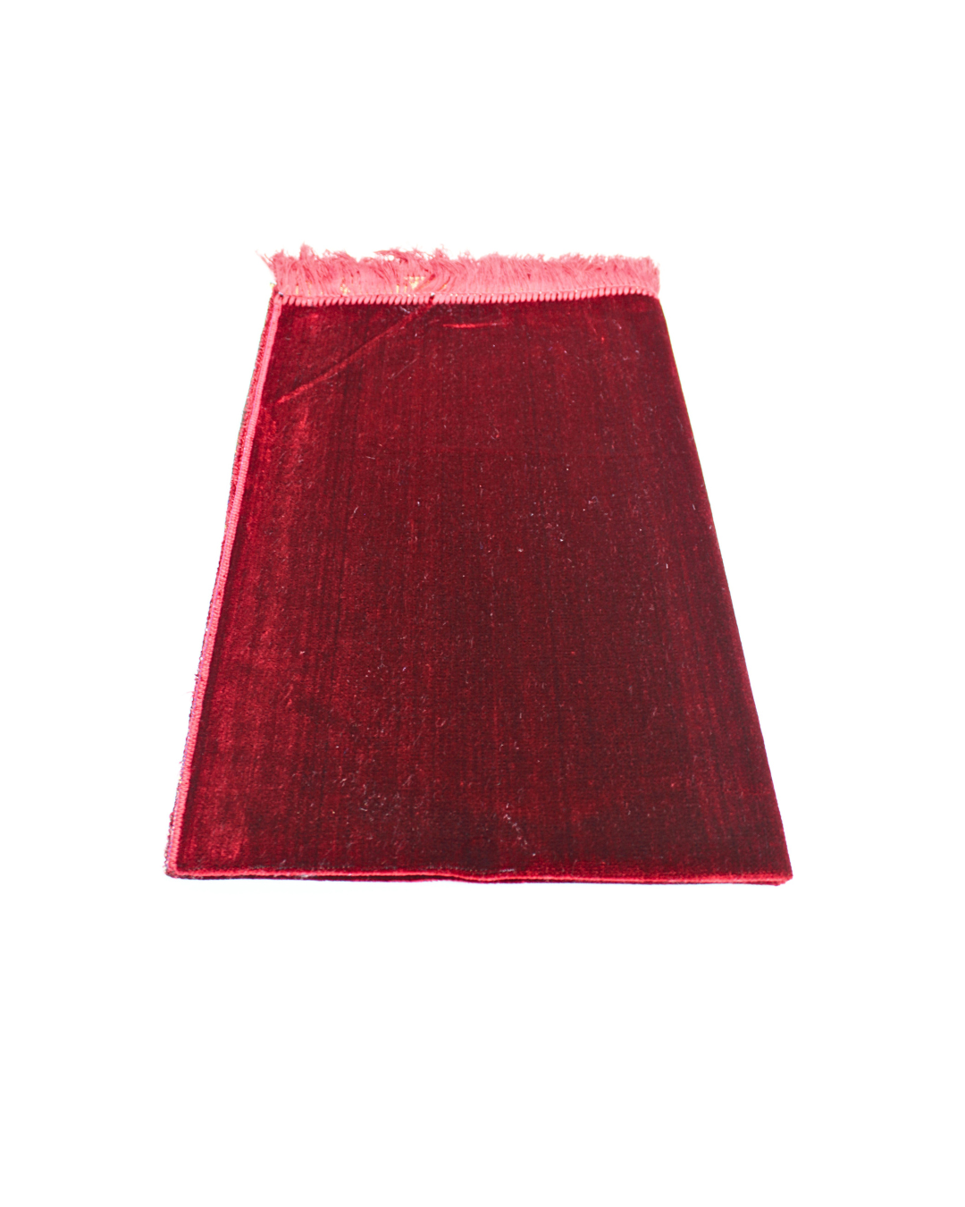Luxury Velvet Prayer Mat - Burgundy Red