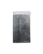 Luxury Velvet Prayer Mat - Elegant Grey
