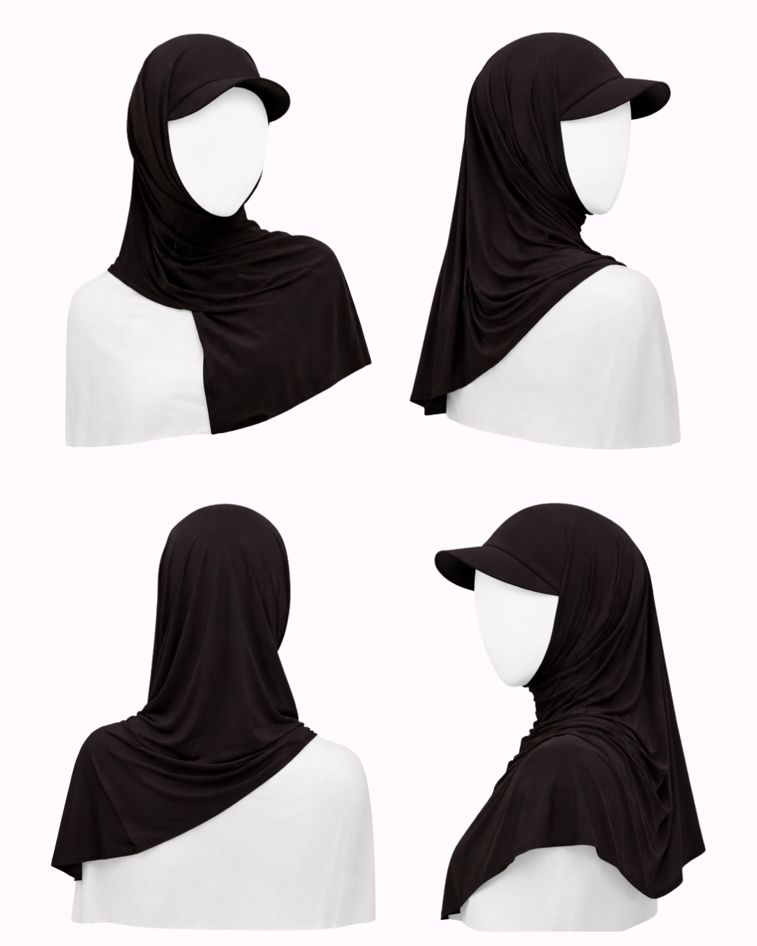 Lycra Hat Hijab for Women Breathable Stretch Hijab with Built-In Cap
