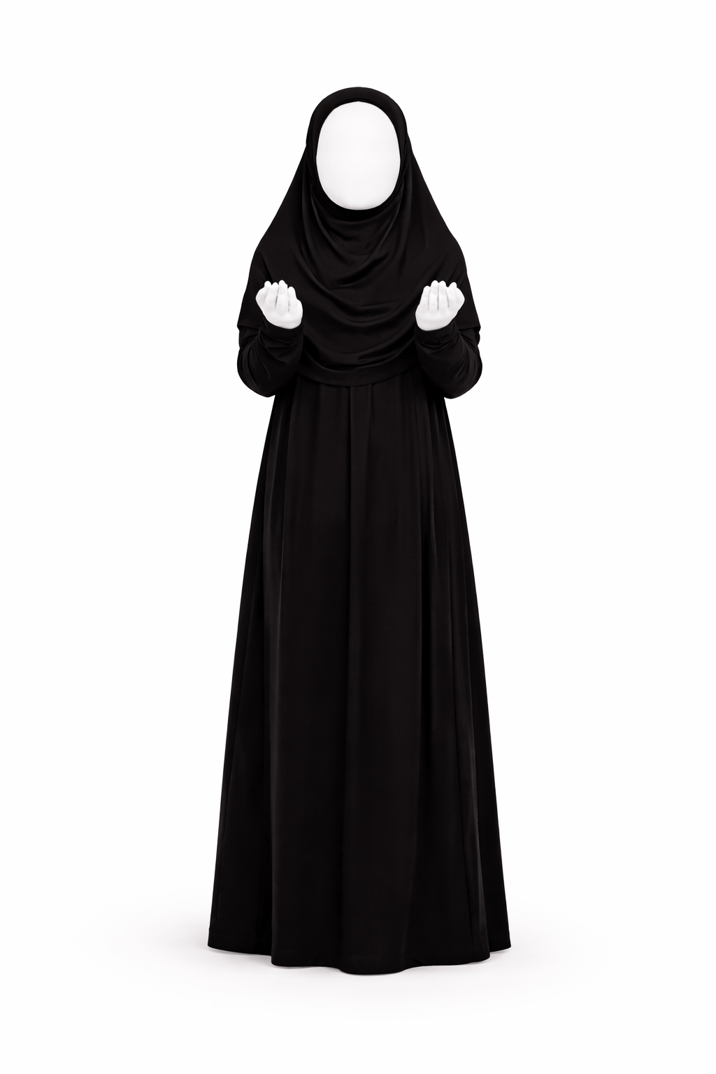 Islamic Prayer Dresswear for Girls One Piece Hijab Style Child Prayer Dress